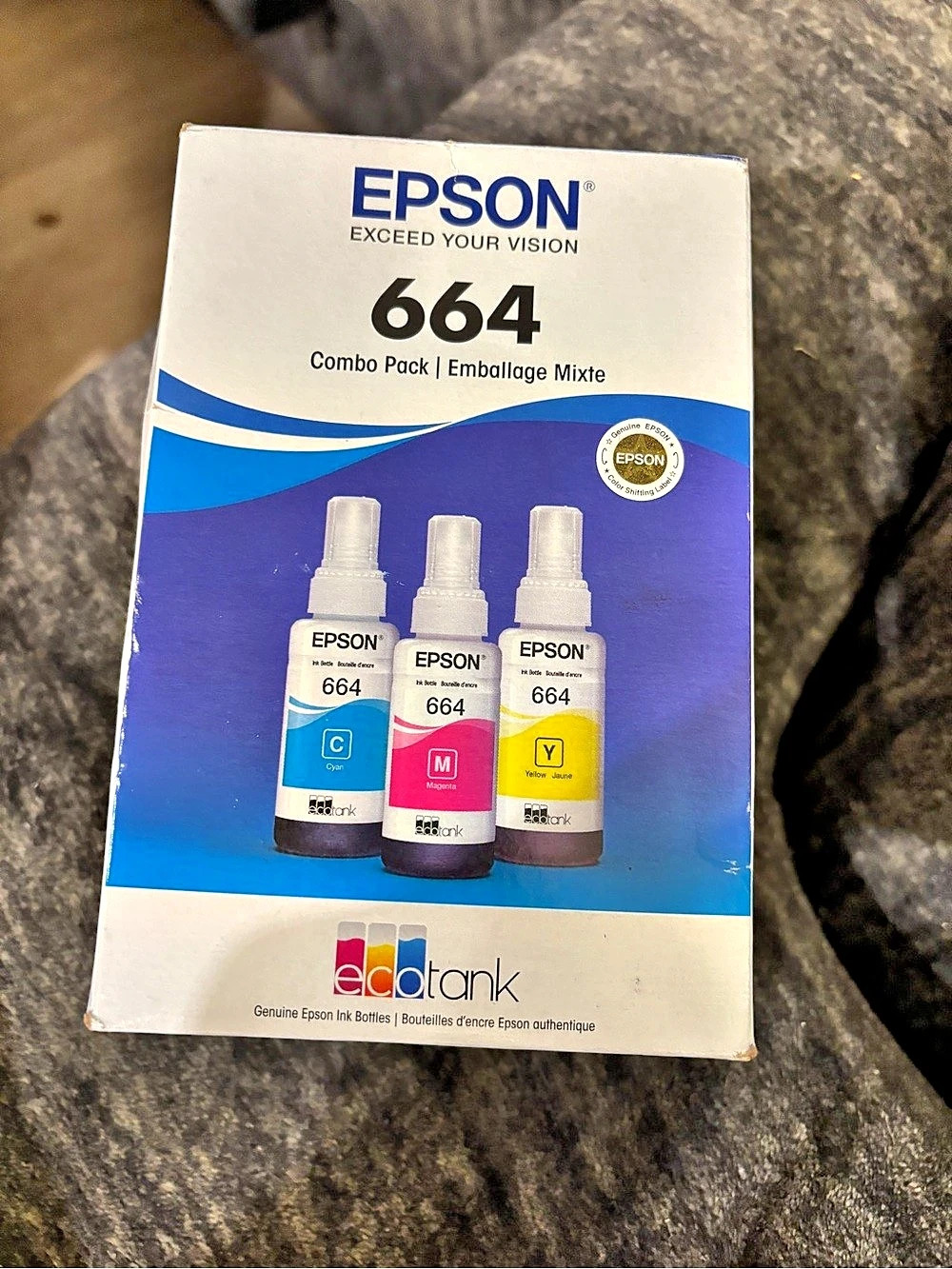 Epson 664 Combo Pack Ink Combo Pack Cyan Magenta Yellow NWT